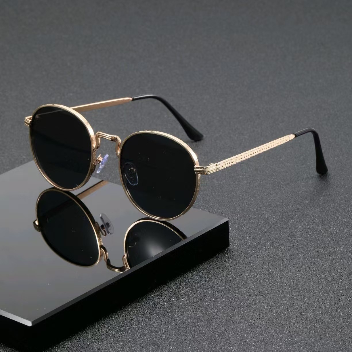 نظارات شمسية كلاسيكية دائرية ا - مراجعة Men'S Fashion Glasses وسعره