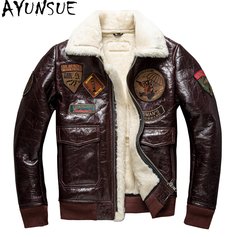 سترة شتوية من الجلد من AYUNSUE - مراجعة Bomber Jacket Men وسعره