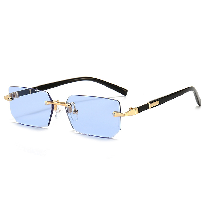 نظارات شمسية مستطيلة بدون إطار - مراجعة Men'S Fashion Glasses وسعره