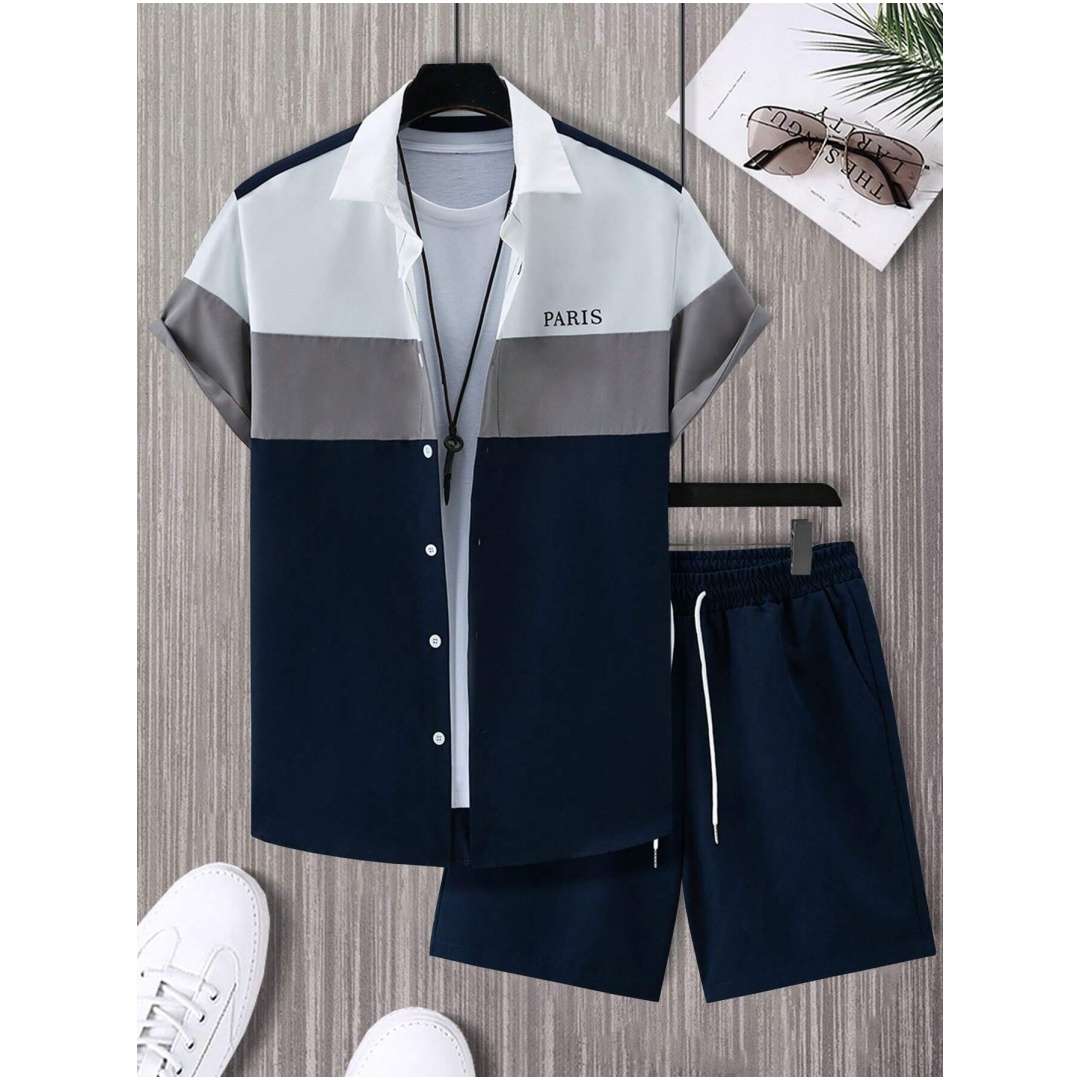 بدلة رجالية أنيقة زرقاء وبيضاء - مراجعة Men'S Fashion Course وسعره