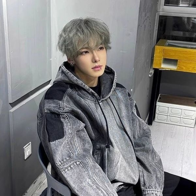 جاكيت هودي دنيم مغسول بتصميم ر - مراجعة Denim Jacket Vintage وسعره