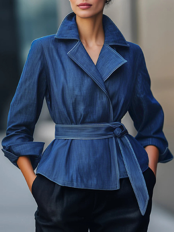 جاكيت جينز نسائي أنيق لخريف ور - مراجعة Denim Jacket Vintage وسعره