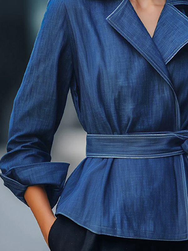 جاكيت جينز نسائي أنيق لخريف ور - مراجعة Denim Jacket Vintage وسعره